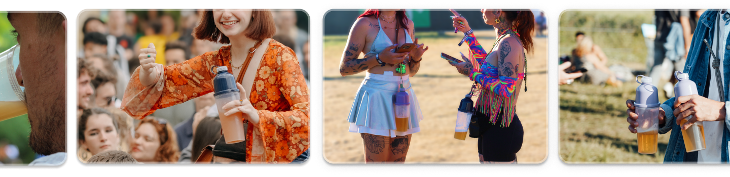 Gobelets réutilisables moderne en festival 